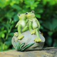 thumbnail image 2 of Lover Frog Decor Garden Frogs Couple Statues Romantic Resin Figurine, 2 of 4