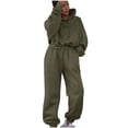 thumbnail image 2 of tarylea Womens Sweatsuits 2 Piece Set Long Sleeve Drawstring Hoodies Cinch Bottom Elastic Waist Pants Casual Loose Fall Activewear Outfits, 2 of 8