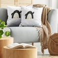 thumbnail image 5 of Ambesonne Animal Throw Pillow Cover 2 Pack, Penguin on Ice Need Help, 18", Black White and Sky Blue, 5 of 7