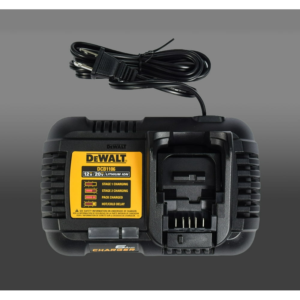 DeWalt 6Amp Fast Charger for 12V/20V/FlexVOLT Batteries DCB1106