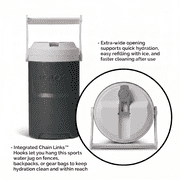 Igloo 1/2 Gallon Sports Beverage Plastic Jug with Hooks, Gray