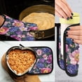 thumbnail image 5 of Yayeee Oven Mitts and Pot Holder Set of 2 Heat Resistant Kitchen Gloves Baking Hot Pad, Soft Pinks Flowers, 5 of 5