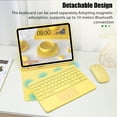 thumbnail image 3 of GJX 10Th Gen for Ipad Case with Keyboard Tpu Material for Ipad Case 10Th Generation with Keyboard Detachable Magnetic Keyboard for Ipad 10Th Generation Case Keyboard Yellow, 3 of 4