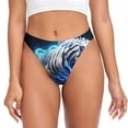 thumbnail image 1 of Balery Futuristic Blue Light White Tiger Tangas de Algodón para Mujer con Estampado – Ropa Interior Sexy, Transpirable, G-string-X-Small, 1 of 6