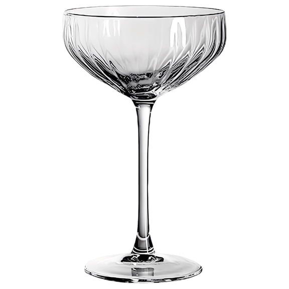 4 Pcs Crystal Cocktail Glass, Classic Martini Glasses with Retro Etched Design, 10.5 oz/310 mL Stemmed Cocktail Glasses, Barware for Champagne, Cocktails, Beverages