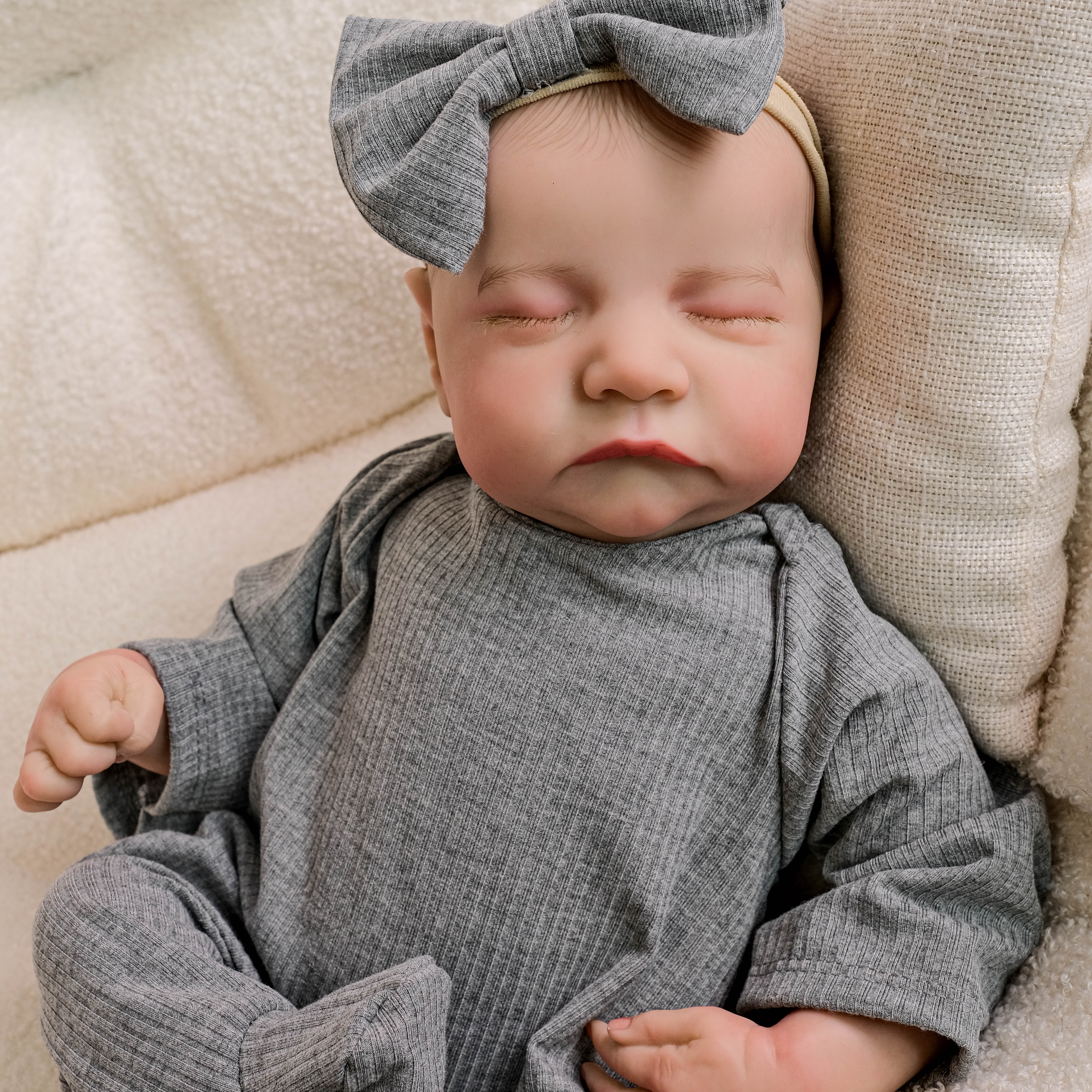 Reborn Baby Dolls Sleeping Boy - 19-inch Cute Soft Cloth Body Realistic Baby Doll Real Life Baby Dolls with Complete Accessories