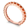 thumbnail image 2 of 1.2 ctw Wedding Band for Women - 18K Rose Gold Simulated Red Diamond Stackable Eternity Ring, 2 of 6