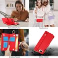 thumbnail image 5 of Allytechgroup Wallet Case for iPhone 7 / 8 / SE 2022 & 2020, RFID Blocking Multiple Cards Holder Zipper Pocket Hand Strap Shockproof Stand Phone Case with Crossbody Lanyard for Women Girls, Red, 5 of 7