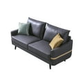 thumbnail image 3 of Clearance! 72 inch Sofa Couch Mid-Century Tufted Love Seat for Living Room, Bedroom, Office, Apartment, Dorm, Studio 2 Pillows Included, 3 of 9