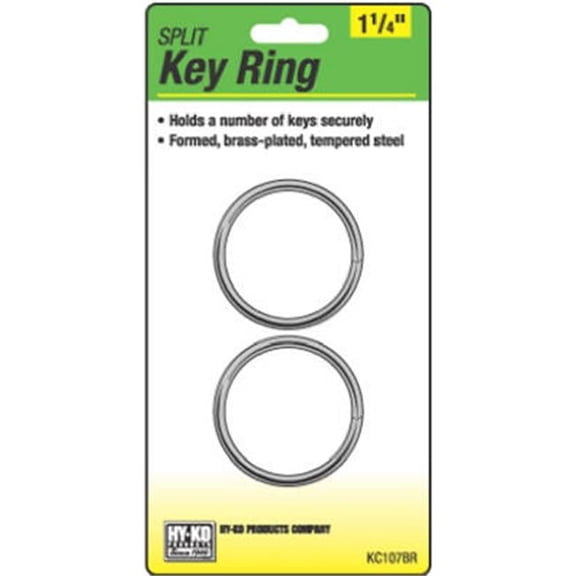 Products KC107BR 2 Pack, 1. 25 inch Brass Split Key Ring - Pack Of 5