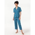 thumbnail image 5 of Joyspun Women's Woven Cropped Pajama Pants, Sizes S to 3X, 5 of 6