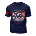 thumbnail image 6 of Rotm Independence Shirt USA 4th of July Shirts for Men American Flag Short Sleeve Patriotic Independence Day Tee Top Dark Blue,L, 6 of 6