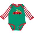 thumbnail image 3 of Inktastic Christmas Vintage Truck with Christmas Tree Boys or Girls Long Sleeve Baby Bodysuit, 3 of 5