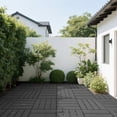 thumbnail image 4 of 44 Packs of Dark Gray Plastic Interlocking Decking Tiles - 12"x12" Waterproof Outdoor Flooring for Patio, Garden, and Pool Areas, 4 of 7