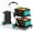 Blue, variant on Rvchic Functional Collapsible Carts with 2 Storage Crates,8-in-1 Mobile Folding Trolley with 360°Rolling Wheels for Shopping,Picnic,Warehouse,Blue