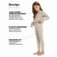 thumbnail image 3 of Kids 100% Merino Wool Base Layer Set Unisex Thermal Underwear Sets for Girls and Boys, 3 of 6