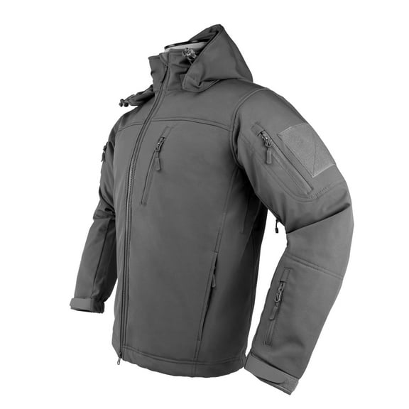 Trekker Jacket Small, Urban Gray, Polyester Outside, Micro Fleece Inside