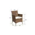 thumbnail image 5 of 4 Piece Outdoor Patio Furniture Set, PE Rattan Wicker Chair Set, Sectional Furniture Bistro Set with Cushions and Tea Table, Wicker Conversation Set for Backyard Lawn Porch Garden Poolside, B415, 5 of 10