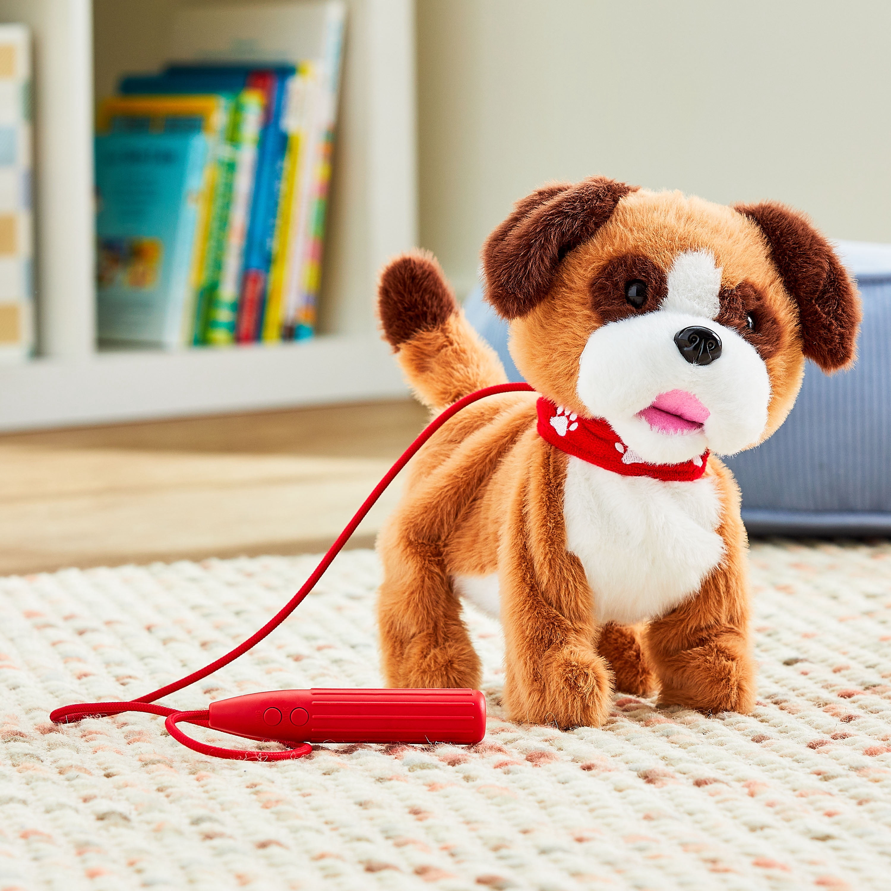 Kid Connection Electronic Walking Pet Bulldog, 10in Height, Toddler Plush Toys