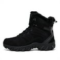 thumbnail image 3 of YOURDIARY Men's Waterproof Warm Winter Hiking Snow Boots Combat Boots Faux Fur Lined, 3 of 9