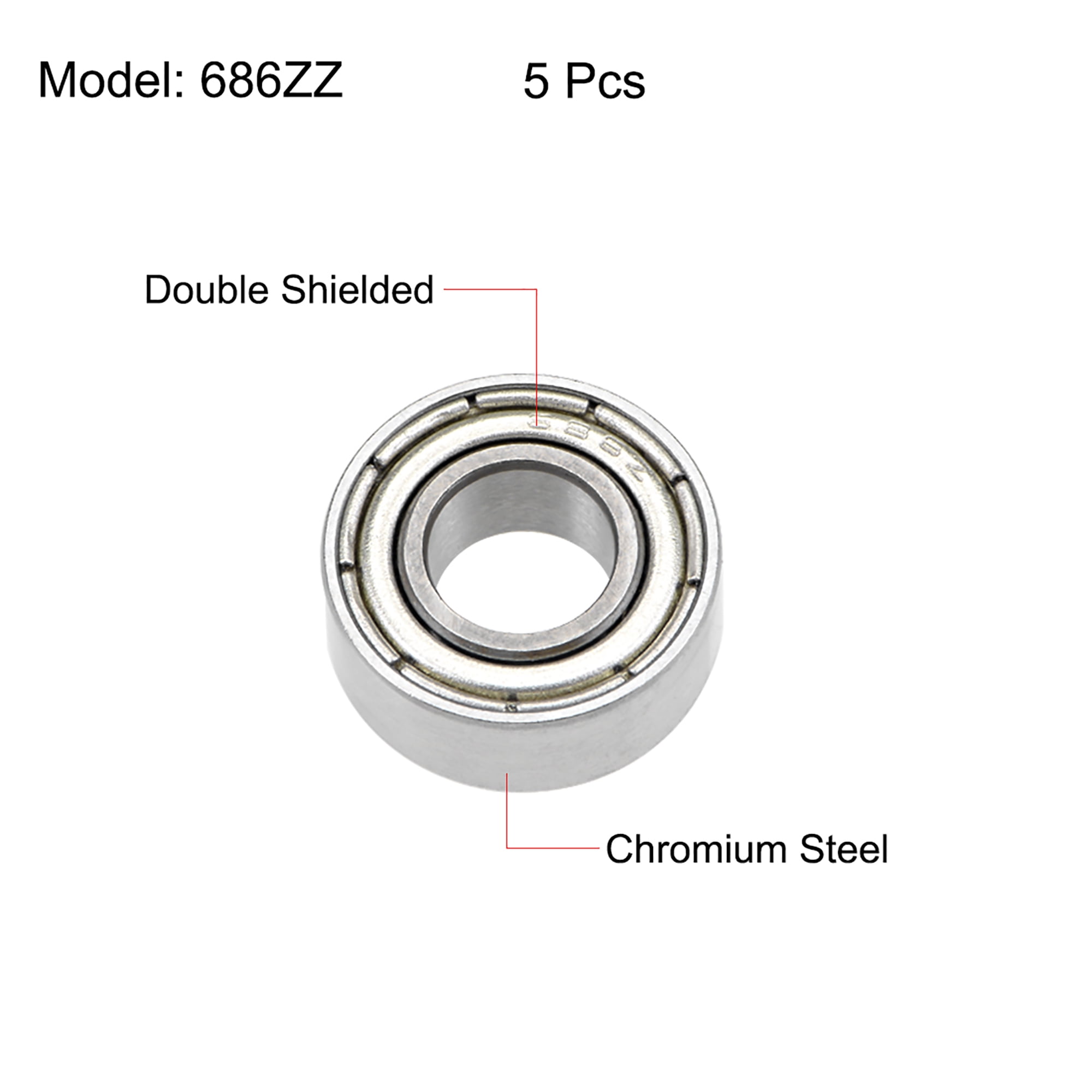 10PCS 685ZZ Ball Bearing 5x11x5 5x11x5mm Metal Shield 685Z