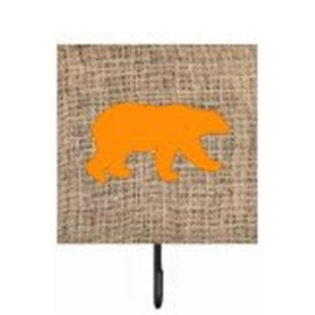 

Carolines Treasures BB1005-BL-OR-SH4 Bear Burlap And Orange Leash Or Key Holder