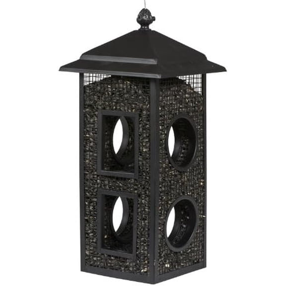 Fly-Thru Wild Bird Feeder - 2 lb Capacity for Black-Oil Sunflower Seeds - Wild Bird Feeder for Outdoors - Outdoor Decor - B00303