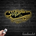 thumbnail image 3 of Handmadetneonsign Custom Bass Fishing Metal Wall Art LED Light, Custom Father Day Fishing, 3 of 5