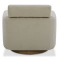 thumbnail image 5 of CHITA Modern Swivel Accent Barrel Chairs with Adjustable Backrest, Living Room Foam Armchairs, Fabric & Wood, Cream White, 5 of 13