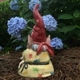 thumbnail image 4 of Homestyles The 60\'s "Peace Man" and "Chick" Hippie Meditating Yoga ZEN Gnome Groovy Couple Home & Garden Outdoor Statue 10"H, 4 of 6
