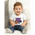 thumbnail image 2 of Cute Spookitty W Pumpkin. T-Shirt Infant -Image by Shutterstock,  6 Months, 2 of 4