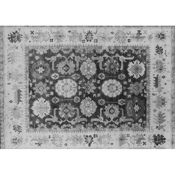 Ahgly Company Indoor Rectangle Oriental Gray Industrial Area Rugs, 3' x 5'