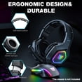 thumbnail image 4 of ONIKUMA K10 Head-mounted RGB Gaming Headset with 50mm Driver Unit High Sensitive Adjustable Mic Wide Compatibility(7.1 Version), 4 of 8