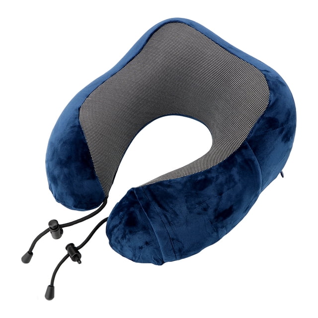 Almohada de viaje suave en forma de U, cojín Cervical de espuma viscoelástica para el cuello y el avión