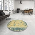 thumbnail image 3 of Ahgly Company Indoor Rectangle Abstract Chrome Gold Yellow Oriental Area Rugs, 6' x 9', 3 of 6