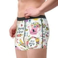 thumbnail image 4 of Disketp Spring Hand Drawn Flowers Birds Men'S Boxer Briefs,Soft And Breathable Cotton Underwear With Comfortflex Waistband, 4 of 9