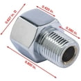 thumbnail image 7 of JEGS Chrome Adapter Fitting 1/8 in. NPT x 1/2 in. -20 Inverted Flare Female, 7 of 7