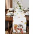 thumbnail image 4 of Ldtrchee Fall Hedgehog Table Runner 72 Inches, Maple Leaf Pumpkins Thanksgiving Bed Runner Dresser Scarves Tabletop for Indoor Outdoor Parties/Ceremony/Banquet, 16" x 72", 4 of 8