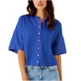 thumbnail image 2 of Neewe Womens Half Sleeve Cardigan Sweaters Cropped Button Down Tops Oversized Lightweight Ribbed Knit Summer Outfits, 2 of 4