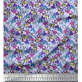 thumbnail image 1 of Soimoi Georgette Viscose Fabric Leaves & Bell Floral Decor Fabric Printed Yard 42 Inch Wide, 1 of 3