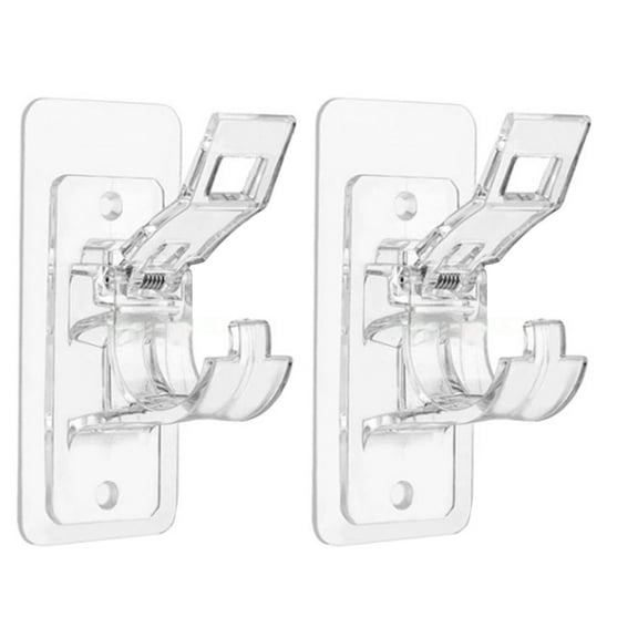 Adjustables No Drill Curtain Rod Bracket Holders, Easy Installs ABS Home Decoration