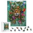 thumbnail image 2 of Rompecabezas de madera para niños y adultos, caja de regalo de Tigre, dios del sol, forma única, el mejor regalo, 2 of 4