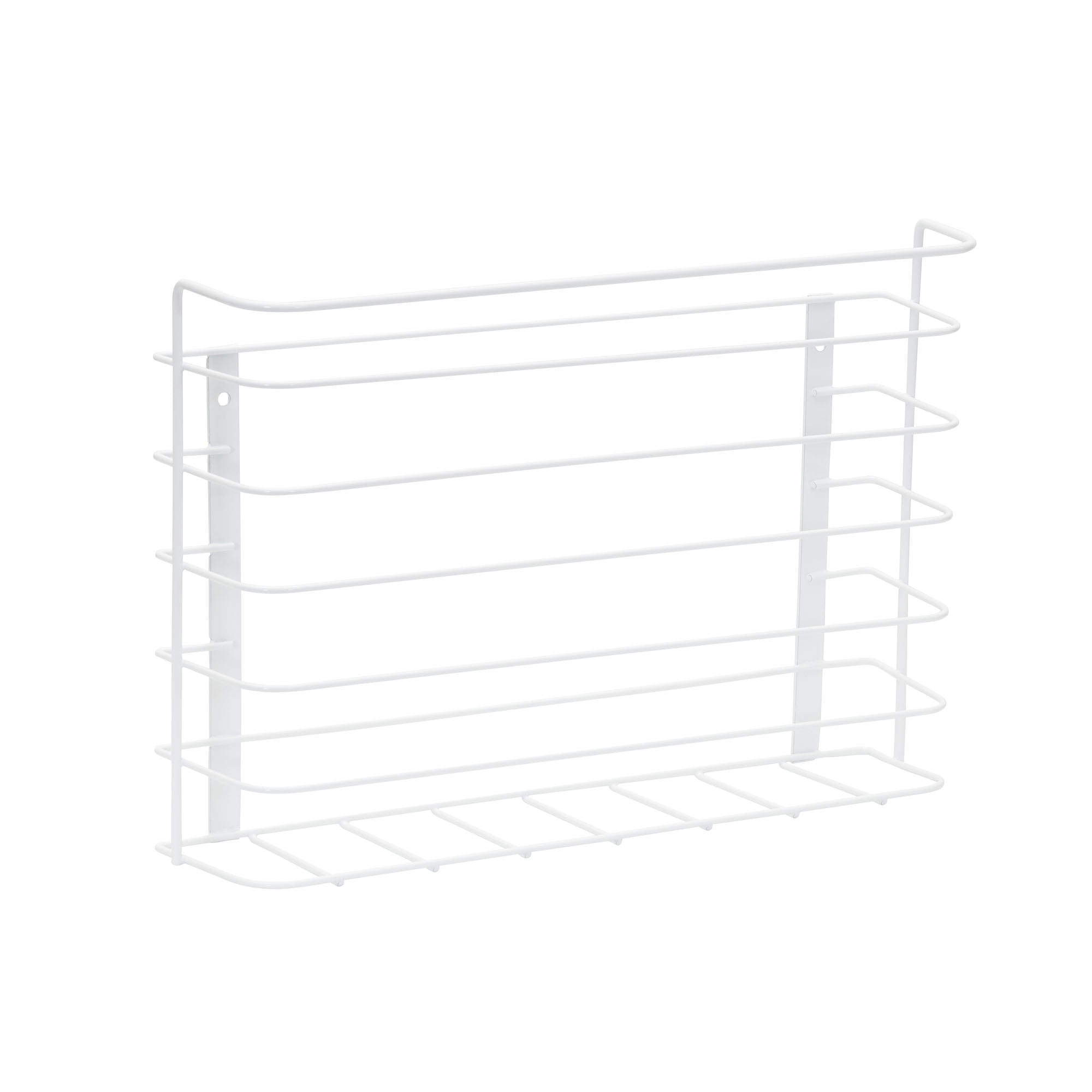 Double Basket Door Mount Mounts to Solid Cabinet Doors or Wall Cabinet Organizer