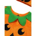 thumbnail image 2 of 3Pcs Newborn Baby Boys Girls Pumpkin Long Sleeve Velvet Romper Halloween Casual Caps Shoes Outfits, 2 of 10