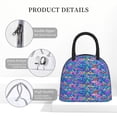 thumbnail image 4 of Fotbe Colorful Mushrooms Pattern Lunch Bag, Insulated Lunch Box, Small Leakproof Cooler Food Lunch Containers Reusable High Capacity Lunch Tote Bags for Work, Travel, Outdoor, 4 of 6