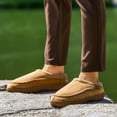thumbnail image 7 of Pmoiste Mens Moccasin Slippers Soft Suede Comfy Memory Foam Warm Winter Plush Casual Male Slipper, 7 of 7