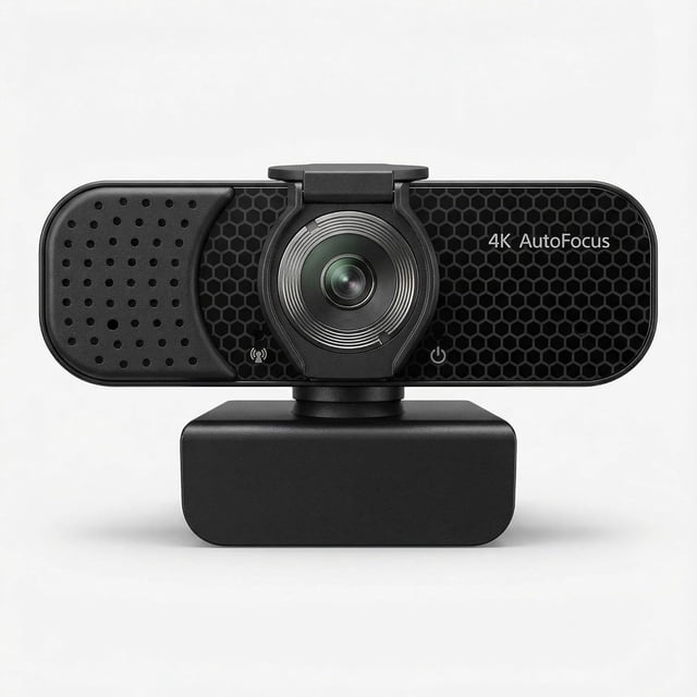 Full HD 1080P Video Webcam, Noise Cancellation, Privacy Cover, Wide-Angle Lens, Auto Light Correction, Plug & USB Webcam for Laptop, Desktop, PC, , Zoom,