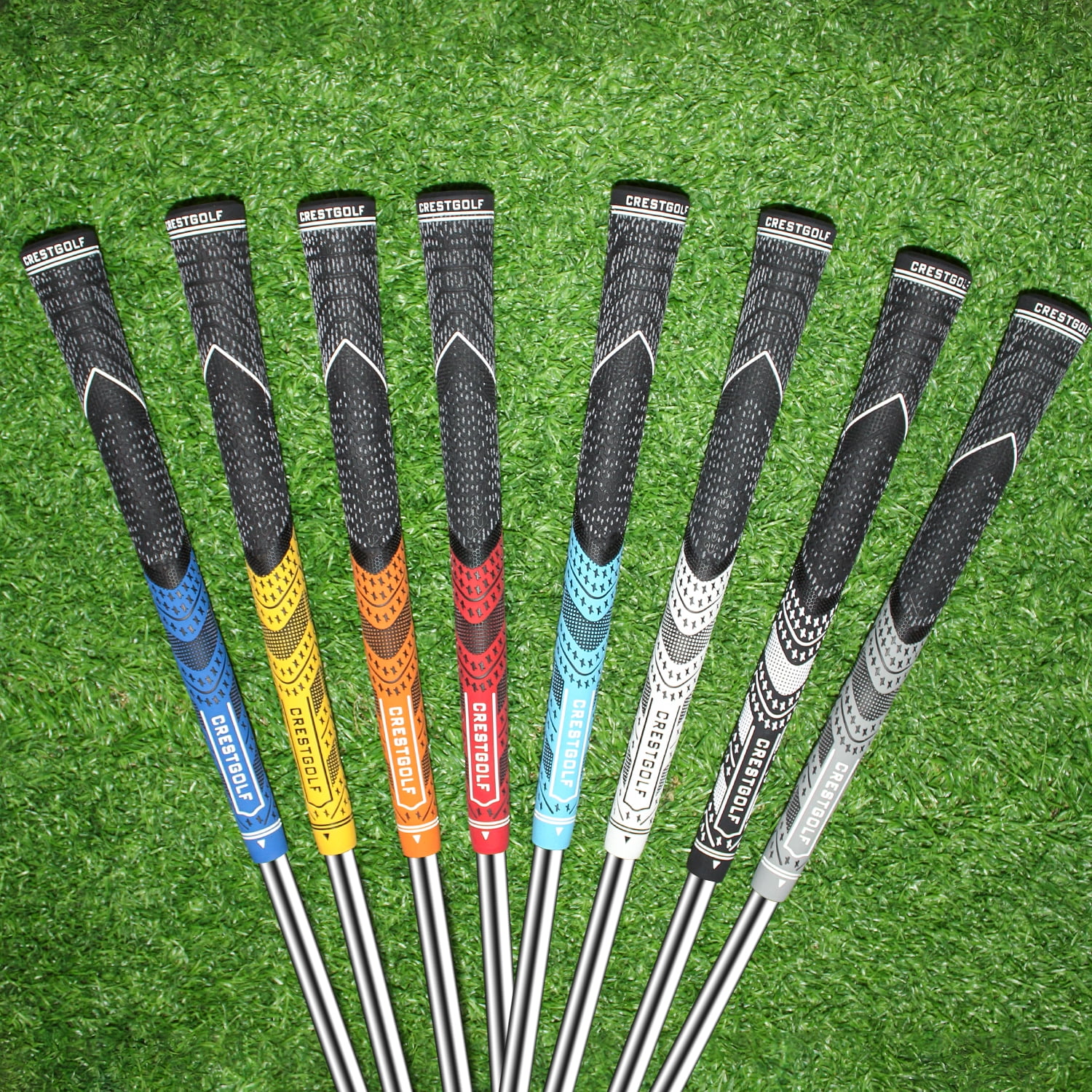 Crestgolf Golf Grips 13 Pack All-Weather Control Thread Technology Rubber Combine with Carbon Yard
