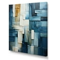 thumbnail image 2 of Designart "Nautical Shapes in Blue and White IV" Coastal Canvas Wall Art - Coastal Blue Coastal Minimalism Living Room Canvas Art, 2 of 6