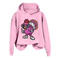 thumbnail image 1 of WEAIXIMIUNG Sweatshirts à Col Rond pour Femmes Graphique Automne et Hiver Lunettes de Soleil de l'Action de Grâce à la Mode Imprimé Poulet Sweat à Capuche, 1 of 3